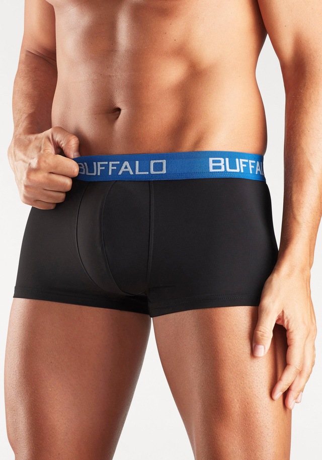 Buffalo Hipster Packung, 4 Stk. knapp sitzende Boxershorts mit Kontrastbund aus Baumwollmischung