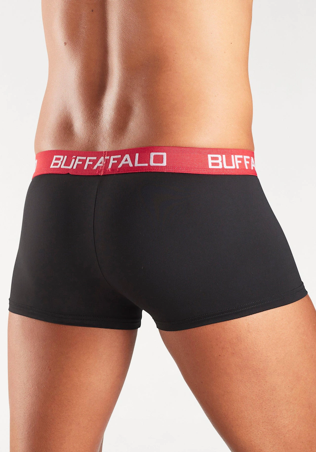 Buffalo Hipster Packung, 4 Stk. knapp sitzende Boxershorts mit Kontrastbund aus Baumwollmischung