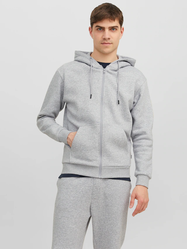 Jack & Jones Kapuzensweatjacke »JJEBRADLEY mit Kapuze, ideal für kalte Jahreszeit« Materialmix, relaxed fit