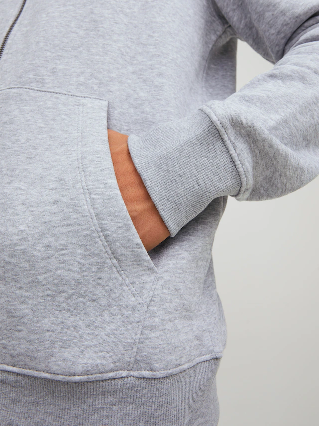 Jack & Jones Kapuzensweatjacke »JJEBRADLEY mit Kapuze, ideal für kalte Jahreszeit« Materialmix, relaxed fit
