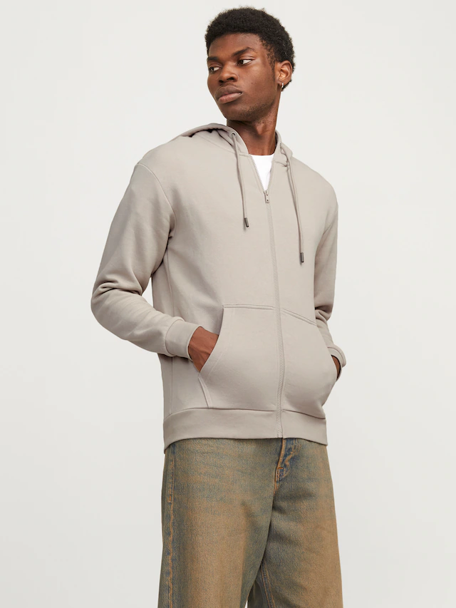 Jack & Jones Kapuzensweatjacke »JJEBRADLEY mit Kapuze, ideal für kalte Jahreszeit« Materialmix, relaxed fit