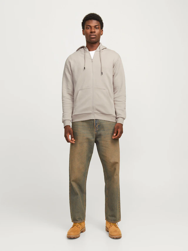 Jack & Jones Kapuzensweatjacke »JJEBRADLEY mit Kapuze, ideal für kalte Jahreszeit« Materialmix, relaxed fit
