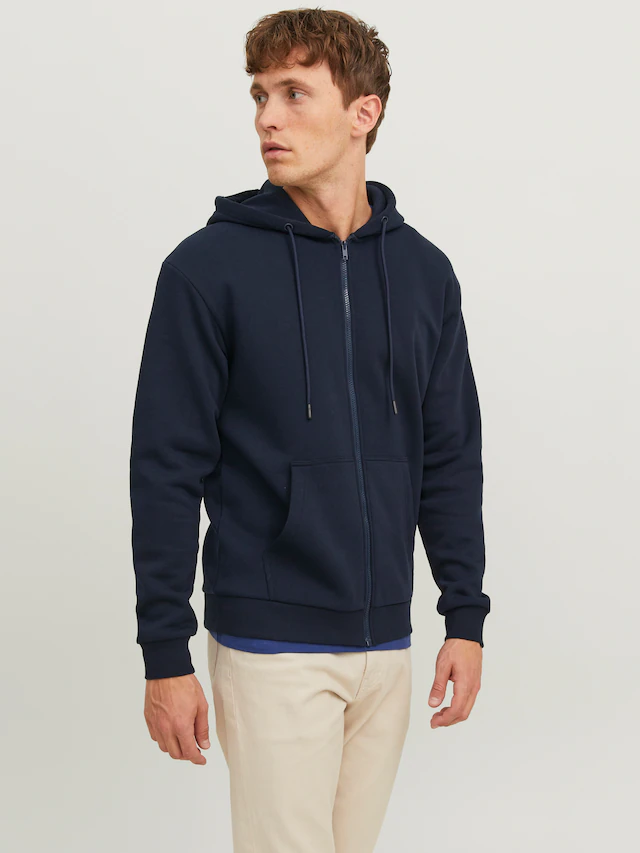 Jack & Jones Kapuzensweatjacke »JJEBRADLEY mit Kapuze, ideal für kalte Jahreszeit« Materialmix, relaxed fit