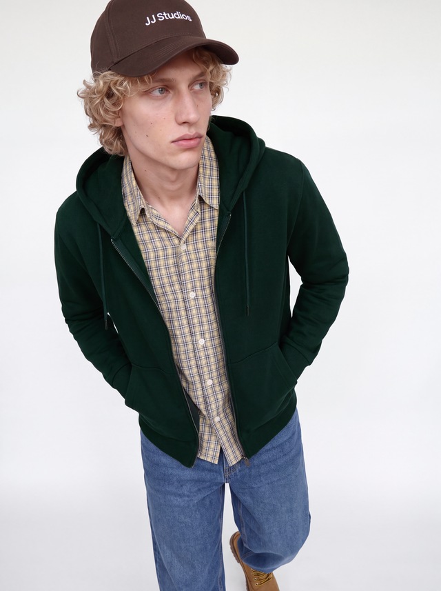 Jack & Jones Kapuzensweatjacke »JJEBRADLEY mit Kapuze, ideal für kalte Jahreszeit« Materialmix, relaxed fit