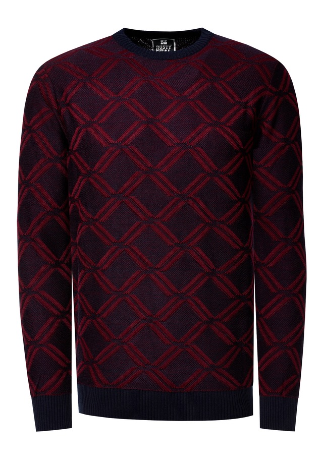 Rusty Neal Strickpullover in tollem Karo-Design