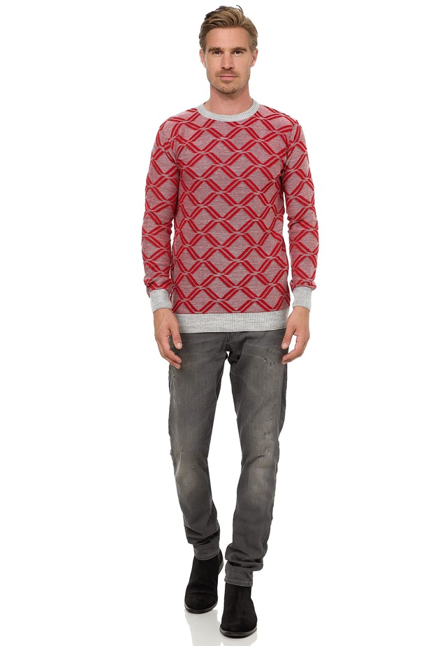 Rusty Neal Strickpullover in tollem Karo-Design