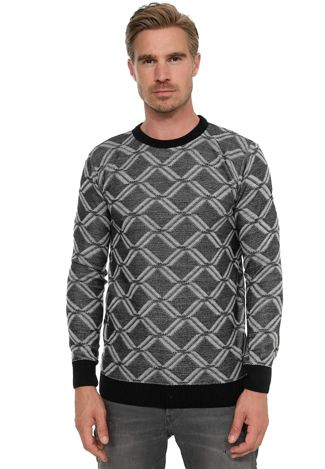 Rusty Neal Strickpullover in tollem Karo-Design