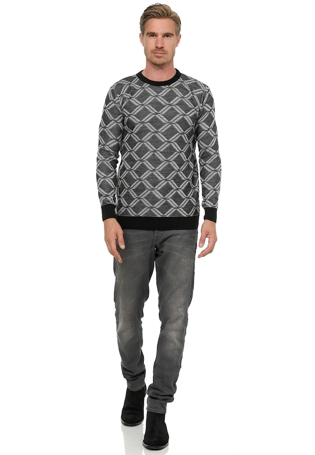 Rusty Neal Strickpullover in tollem Karo-Design