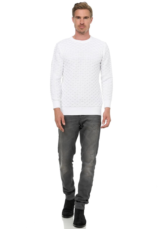Rusty Neal Strickpullover mit modernem Strickmuster