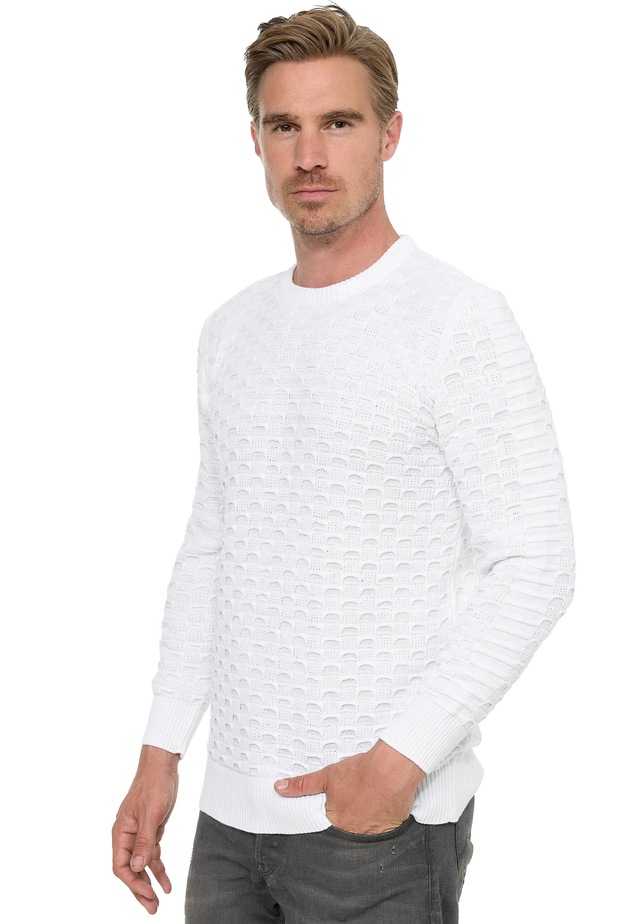 Rusty Neal Strickpullover mit modernem Strickmuster
