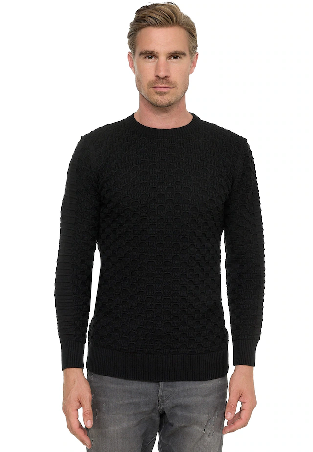 Rusty Neal Strickpullover mit modernem Strickmuster