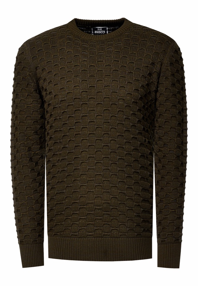 Rusty Neal Strickpullover mit modernem Strickmuster