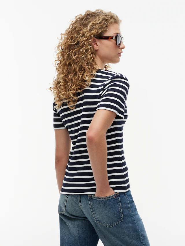 Tommy Hilfiger »CODY V-NECK SHORT SLEEVE« mit V-Ausschnitt, Baumwolle, Slim Fit
