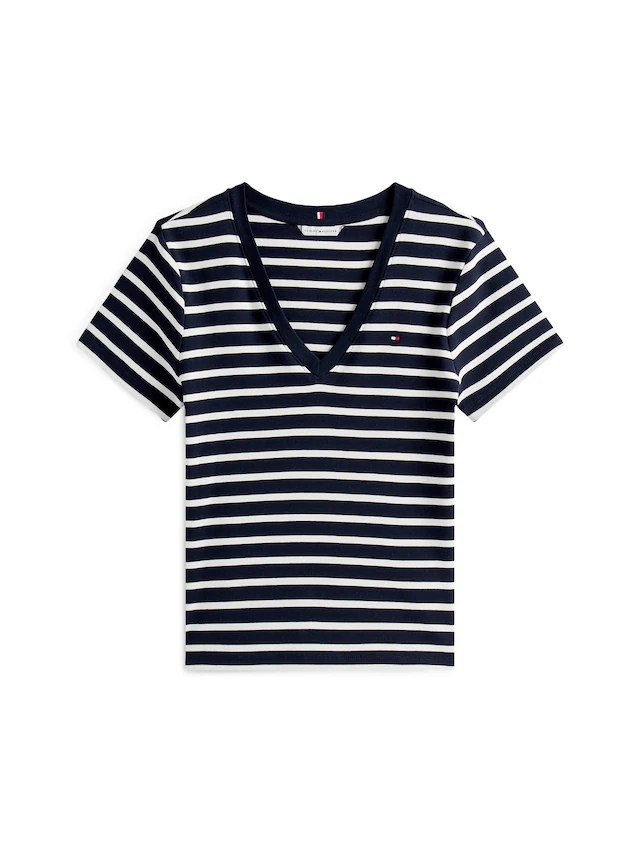 Tommy Hilfiger »CODY V-NECK SHORT SLEEVE« mit V-Ausschnitt, Baumwolle, Slim Fit