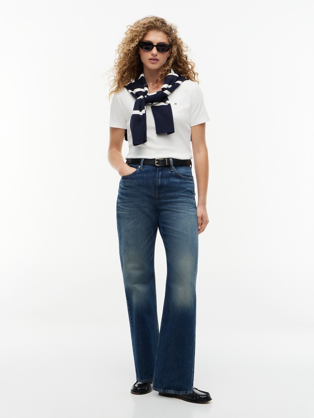 Tommy Hilfiger »CODY V-NECK SHORT SLEEVE« mit V-Ausschnitt, Baumwolle, Slim Fit