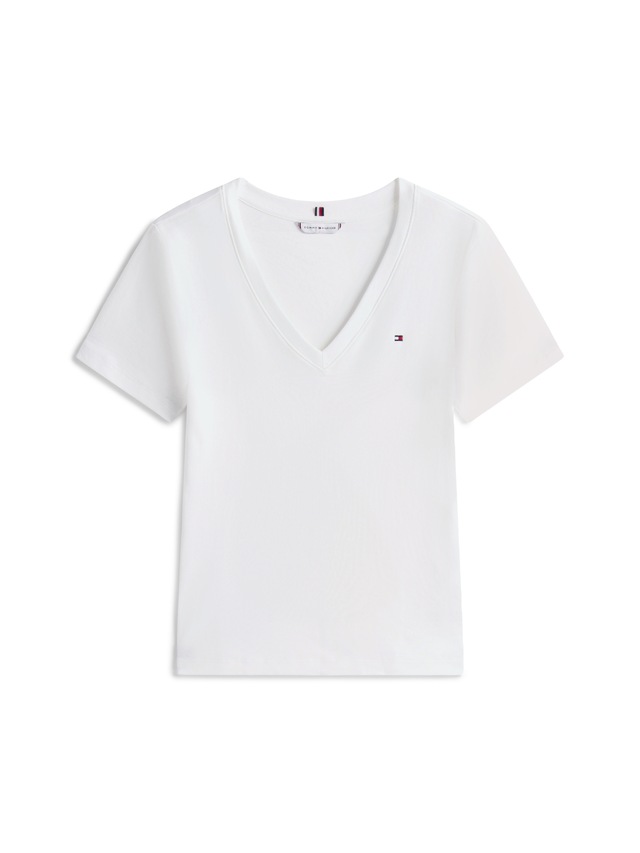 Tommy Hilfiger »CODY V-NECK SHORT SLEEVE« mit V-Ausschnitt, Baumwolle, Slim Fit