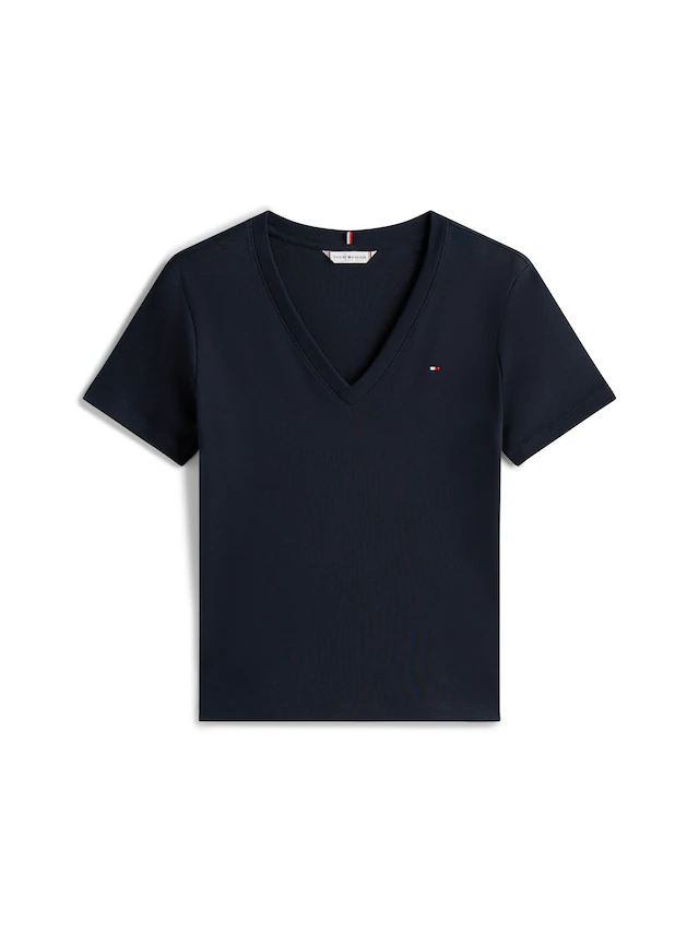 Tommy Hilfiger »CODY V-NECK SHORT SLEEVE« mit V-Ausschnitt, Baumwolle, Slim Fit