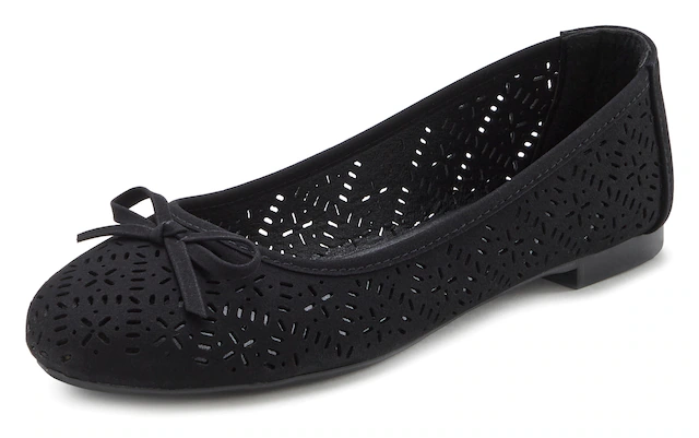 LASCANA Ballerina »Slip-On-Sneaker, Freizeitschuh, Slipper, Halbschuh,« mit kleinen Cut-Outs VEGAN
