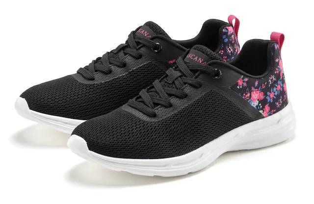 LASCANA Sneaker »Freizeitschuh, Halbschuh,« mit Blumen-Print VEGAN