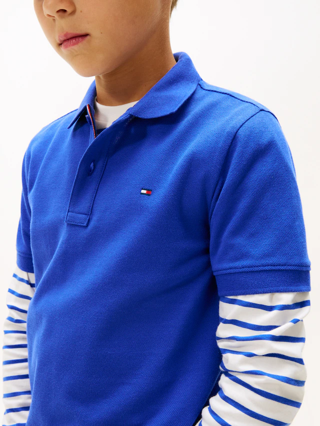 Tommy Hilfiger Poloshirt »FLAG POLO SS« mit Logostickerei