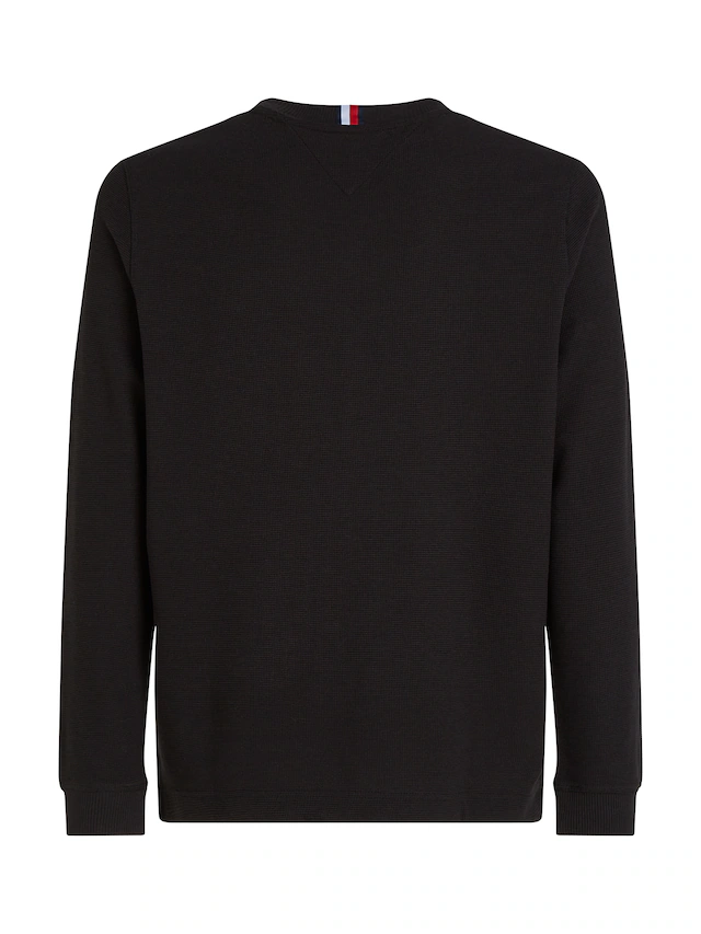 Tommy Hilfiger Rundhalspullover »TEXTURED LS TEE« mit Rundhalsausschnitt