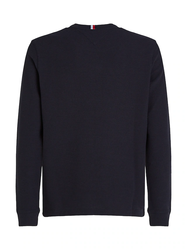 Tommy Hilfiger Rundhalspullover »TEXTURED LS TEE« mit Rundhalsausschnitt