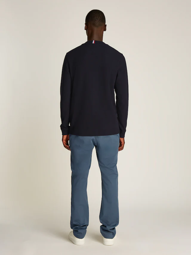 Tommy Hilfiger Rundhalspullover »TEXTURED LS TEE« mit Rundhalsausschnitt