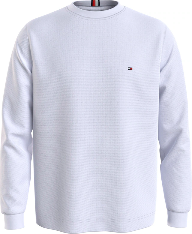 Tommy Hilfiger Rundhalspullover »TEXTURED LS TEE« mit Rundhalsausschnitt