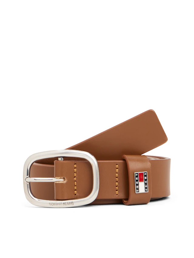 Tommy Jeans Ledergürtel »TJW OVAL 3.0 cm breit« Ovale Einfachdornschließe und Logo am Verschluss