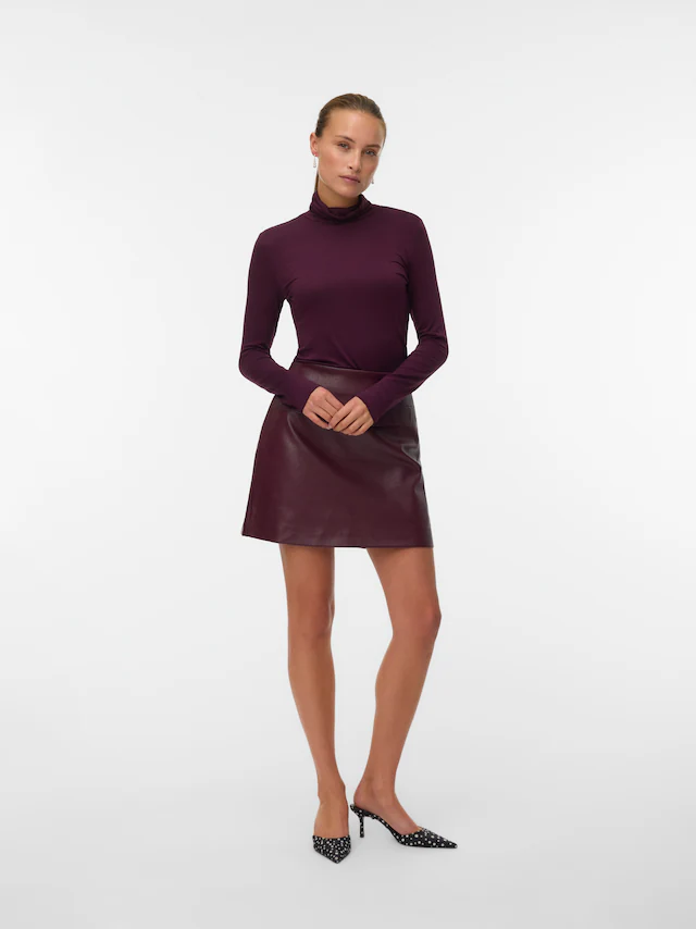 Vero Moda Langarmshirt »VMALBERTE LS ROLLNECK TOP JRS NOOS« Viskosemischung
