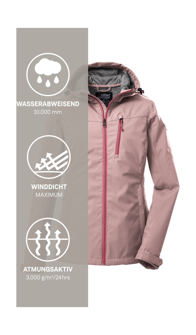 Killtec Softshelljacke »KOS 89 WMN SFTSHLL JCKT« Damen Softshelljacke: Wind-und wasserdicht, atmungsaktiv
