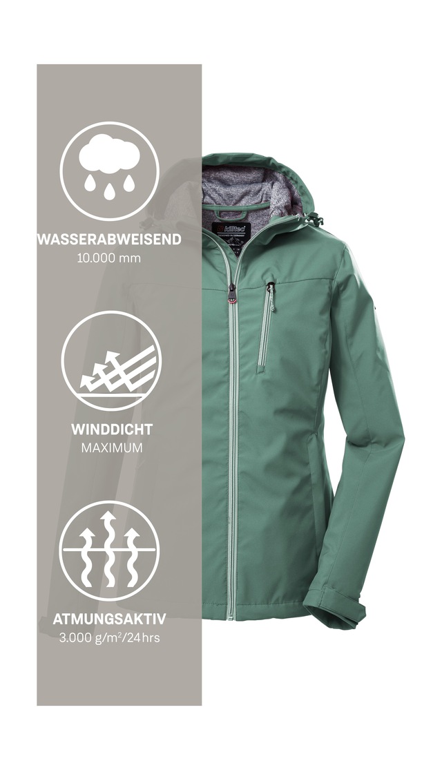 Killtec Softshelljacke »KOS 89 WMN SFTSHLL JCKT« Damen Softshelljacke: Wind-und wasserdicht, atmungsaktiv