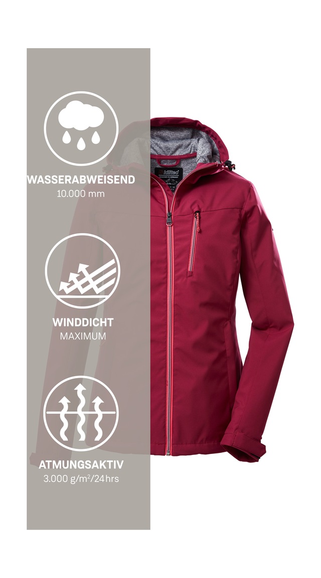 Killtec Softshelljacke »KOS 89 WMN SFTSHLL JCKT« Damen Softshelljacke: Wind-und wasserdicht, atmungsaktiv