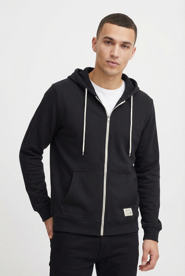 Blend Kapuzensweatjacke »BHNOAH« aus Baumwolle und Polyester, Slim Fit, mit Reißverschluss