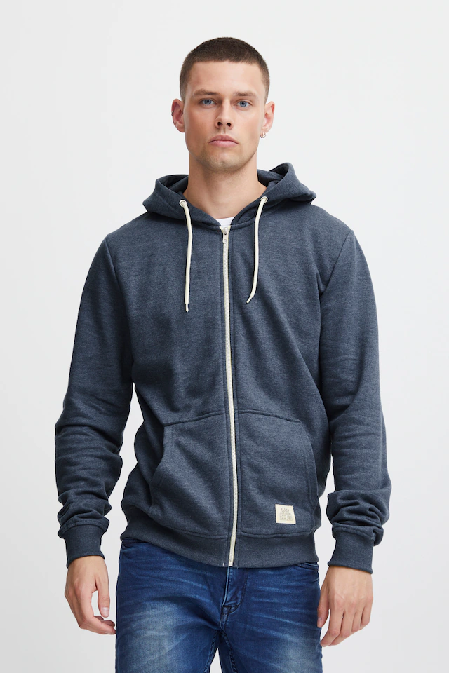 Blend Kapuzensweatjacke »BHNOAH« aus Baumwolle und Polyester, Slim Fit, mit Reißverschluss