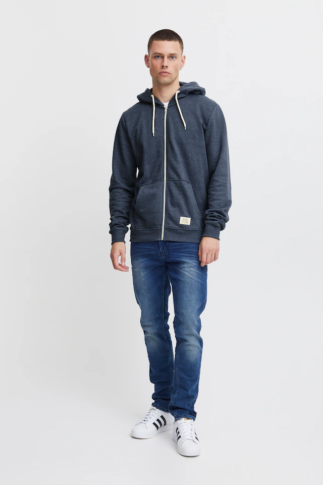 Blend Kapuzensweatjacke »BHNOAH« aus Baumwolle und Polyester, Slim Fit, mit Reißverschluss