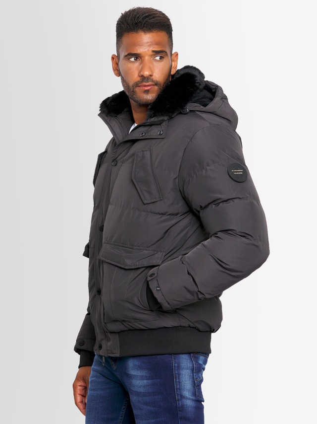 Alessandro Salvarini Winterjacke »ASLeonio« mit warmem Teddyfell und abnehmbarer Kapuze