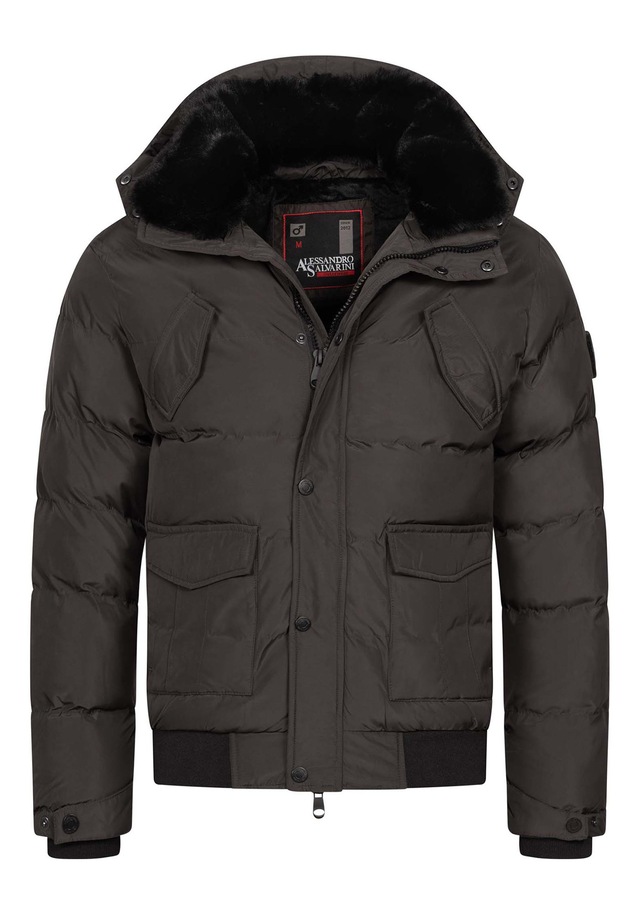 Alessandro Salvarini Winterjacke »ASLeonio« mit warmem Teddyfell und abnehmbarer Kapuze