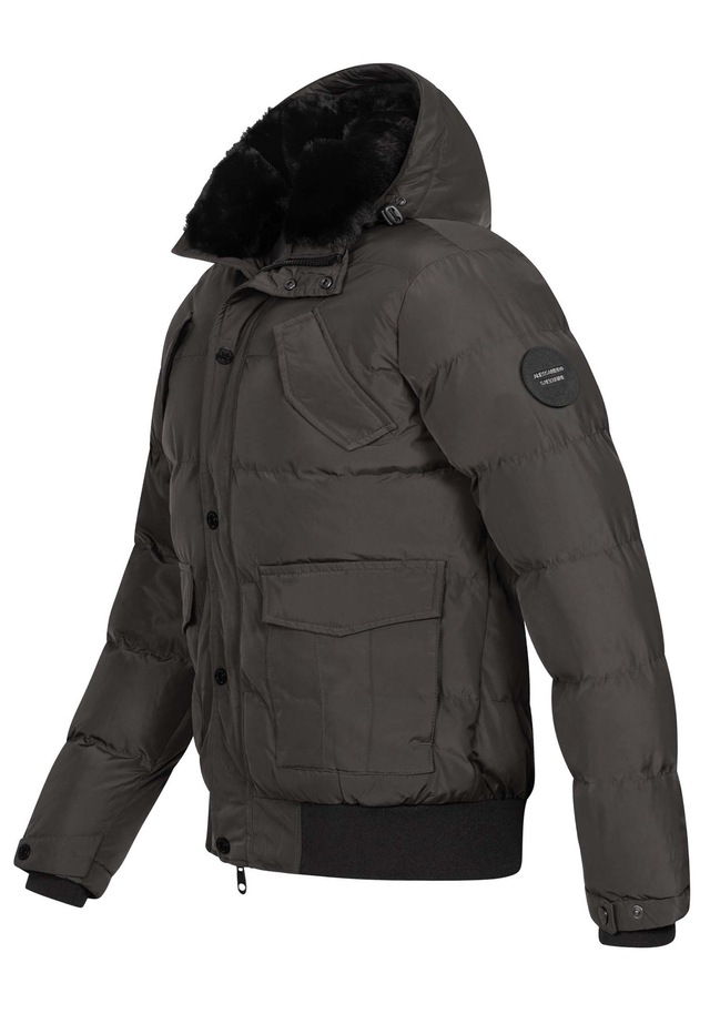 Alessandro Salvarini Winterjacke »ASLeonio« mit warmem Teddyfell und abnehmbarer Kapuze