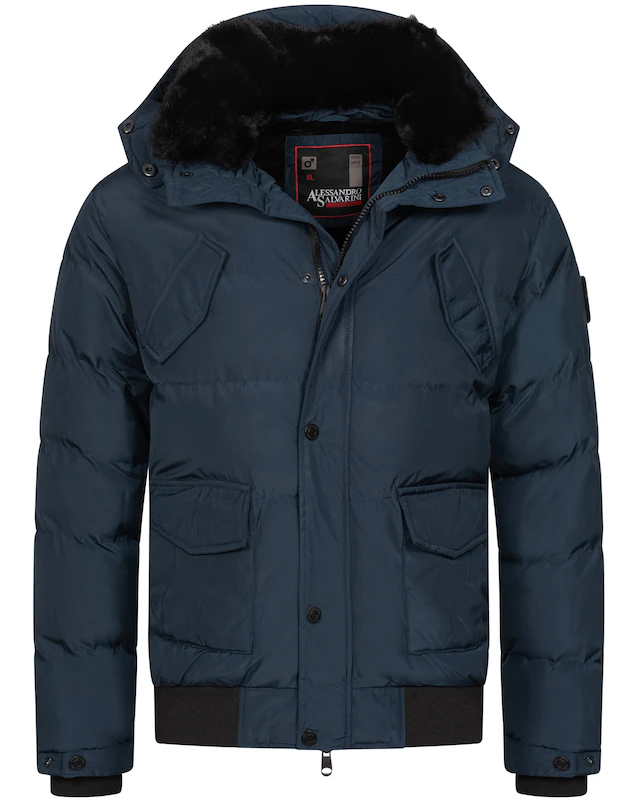 Alessandro Salvarini Winterjacke »ASLeonio« mit warmem Teddyfell und abnehmbarer Kapuze