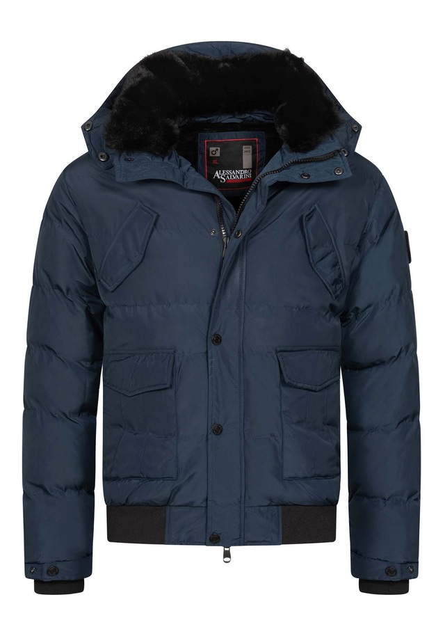 Alessandro Salvarini Winterjacke »ASLeonio« mit warmem Teddyfell und abnehmbarer Kapuze