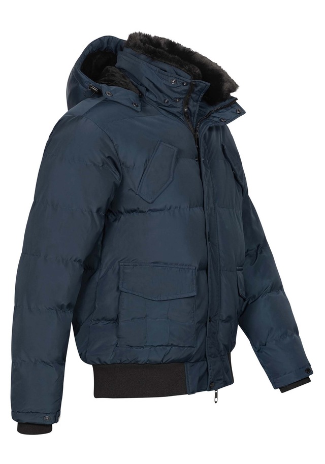 Alessandro Salvarini Winterjacke »ASLeonio« mit warmem Teddyfell und abnehmbarer Kapuze