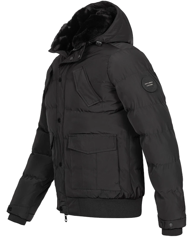 Alessandro Salvarini Winterjacke »ASLeonio« mit warmem Teddyfell und abnehmbarer Kapuze