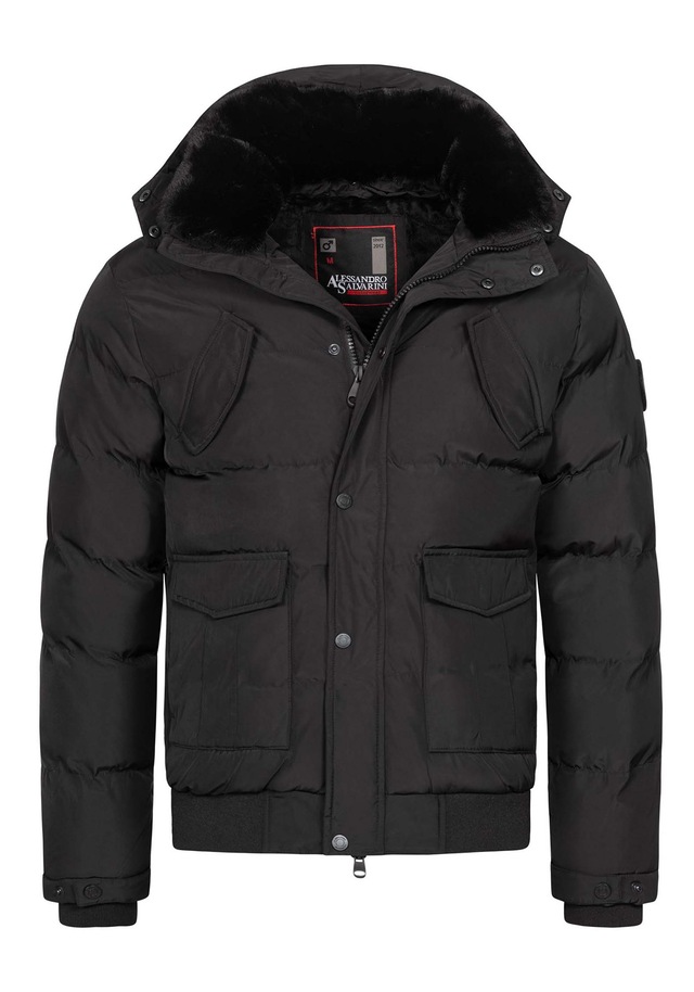 Alessandro Salvarini Winterjacke »ASLeonio« mit warmem Teddyfell und abnehmbarer Kapuze
