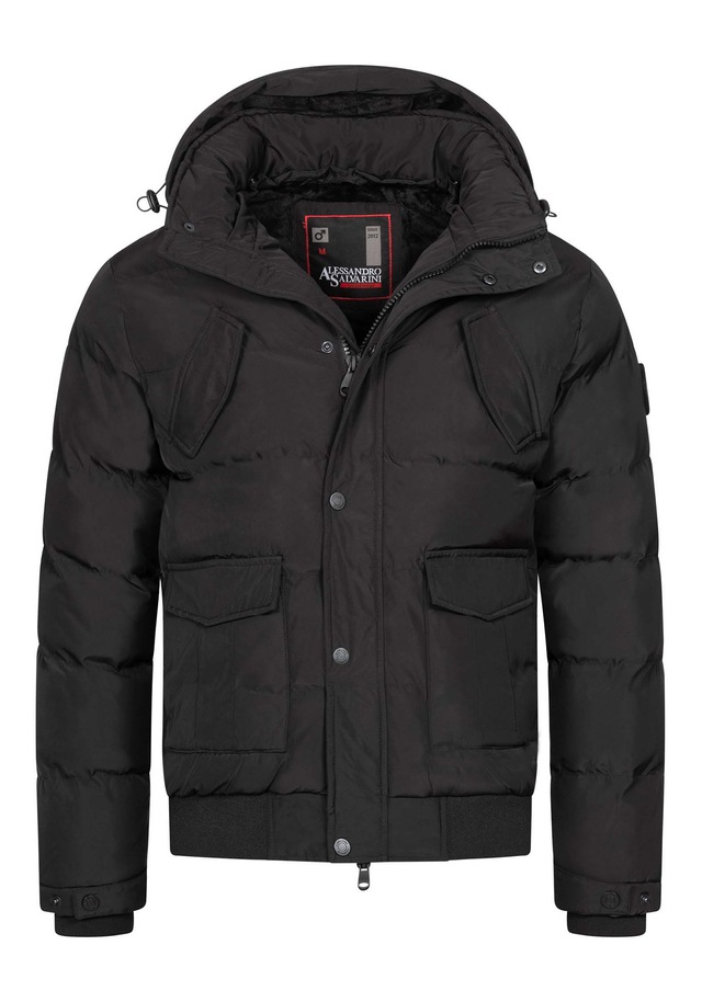 Alessandro Salvarini Winterjacke »ASLeonio« mit warmem Teddyfell und abnehmbarer Kapuze