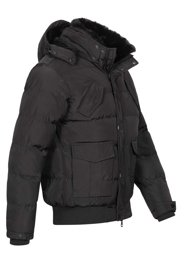 Alessandro Salvarini Winterjacke »ASLeonio« mit warmem Teddyfell und abnehmbarer Kapuze