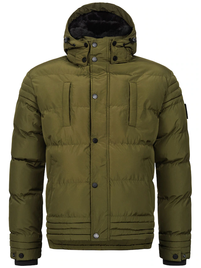 Alessandro Salvarini Winterjacke »ASFabiano« mit warmem Teddyfell und abnehmbarer Kapuze