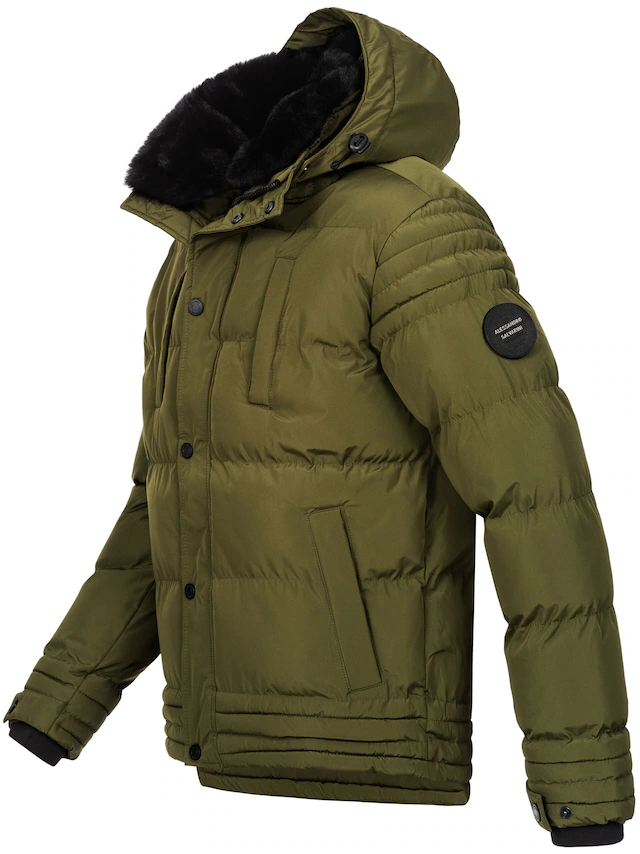 Alessandro Salvarini Winterjacke »ASFabiano« mit warmem Teddyfell und abnehmbarer Kapuze