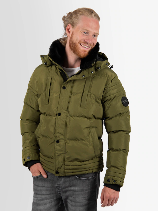 Alessandro Salvarini Winterjacke »ASFabiano« mit warmem Teddyfell und abnehmbarer Kapuze