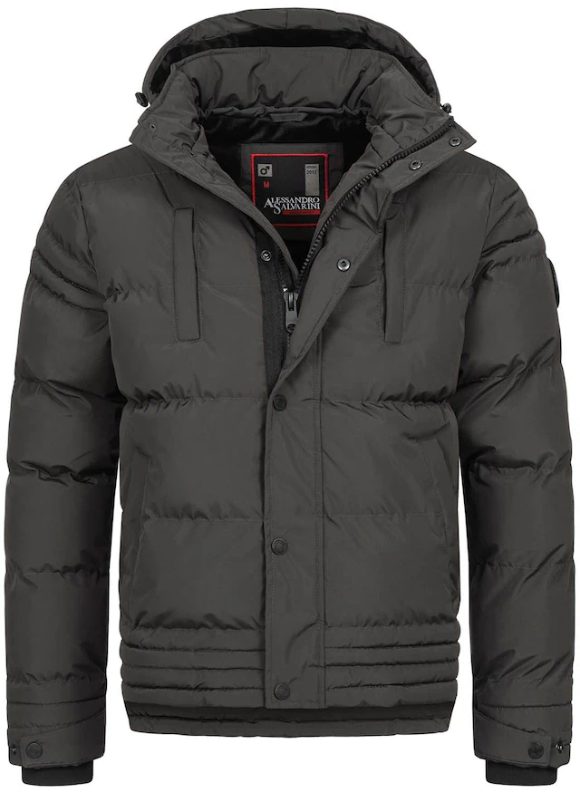 Alessandro Salvarini Winterjacke »ASFabiano« mit warmem Teddyfell und abnehmbarer Kapuze
